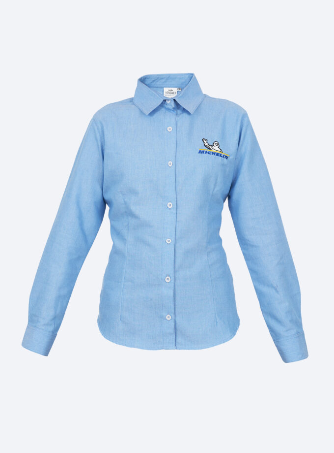 Blusa Azul Manga Larga