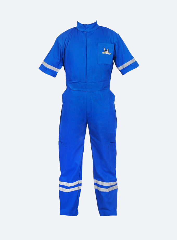 Overol Michelin Azul Rey Manga Corta Algodón Ligero (Zonas de Calor)